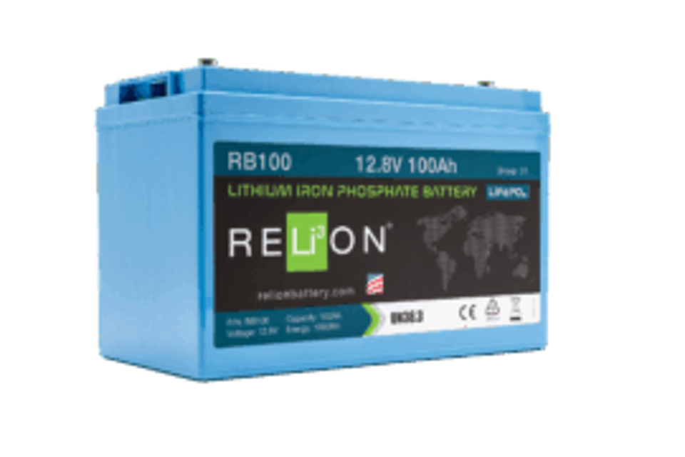 RELiON - RB100 - 12.8V 100AH 4SC LIFEPO4, HAZMAT