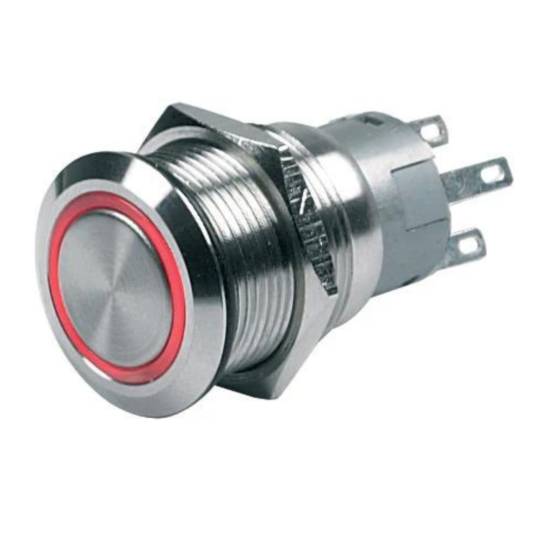 BEP-80-511-0001-00-PUSH BUT SW ON/OF 12V RED LED