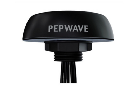 Peplink - ANT-MB-42G-S-B-6 - 4xLTE/5G, 2x Wi-Fi, 1xGPS 600-6000MHz, IP68, SMA, Black, 6.5 ft / 2m