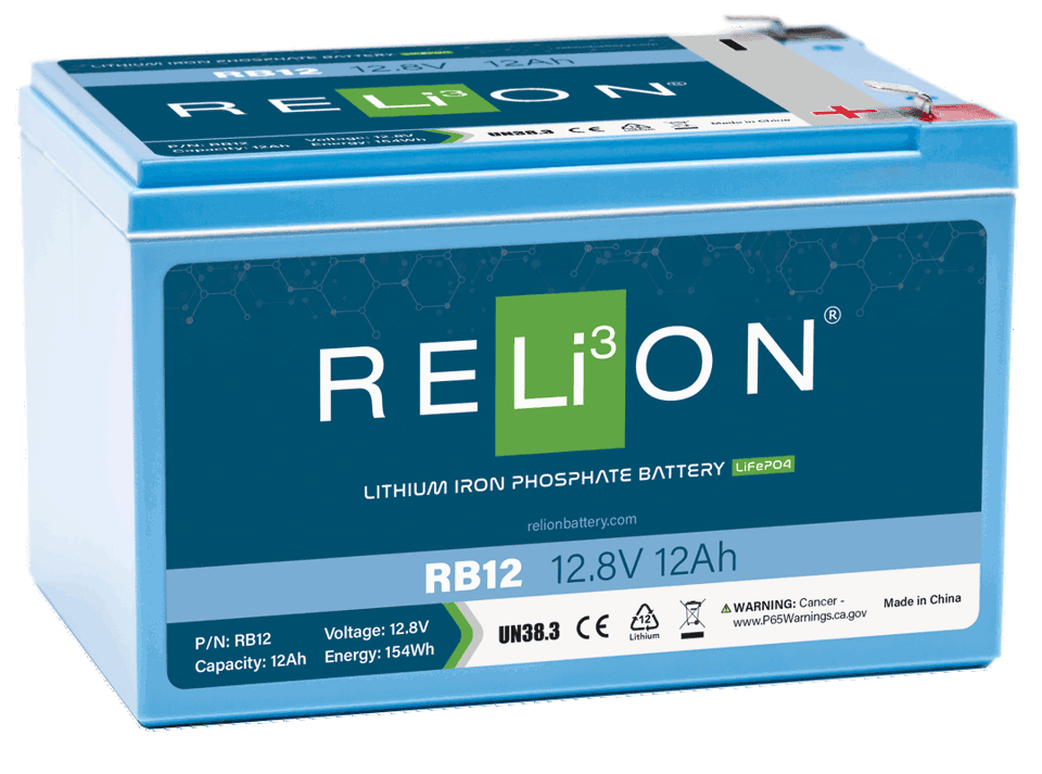 RELiON - RB12 - 12V 12Ah Lithium Battery