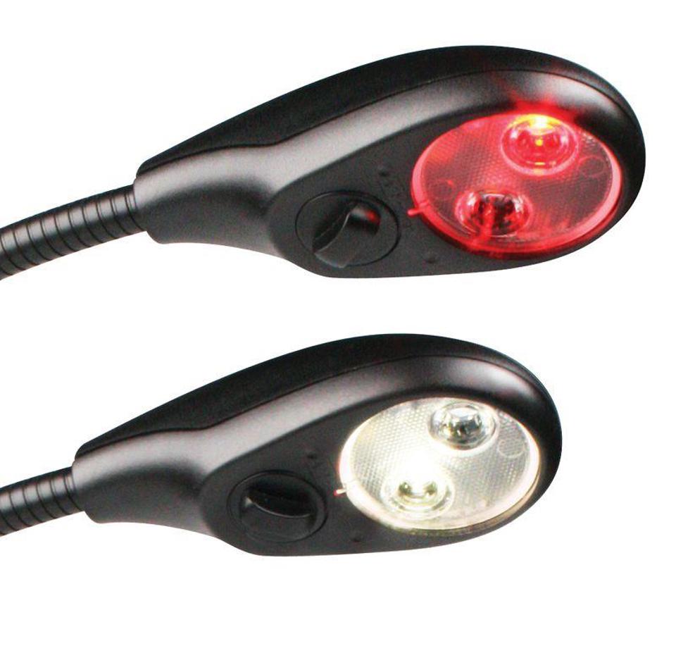 Hella Marine - 2JA 343 720-042 - LED CHART LAMP 9-31V RED 150MM ARM - WHITE COVER