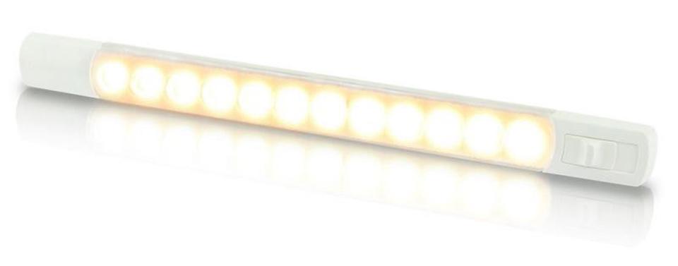 Hella Marine - 2JA 958 123-501 - LED SURFACE MOUNT SWITCHED STRIP LAMP SINGLE COLOUR  24V WARM WHITE