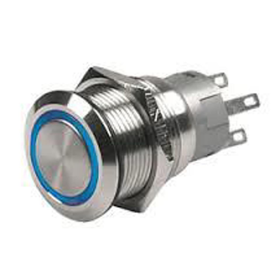 BEP  - 80-911-0061-00 - PUSH BUTTON ON/OFF LATCHING 3.3V BLU LED