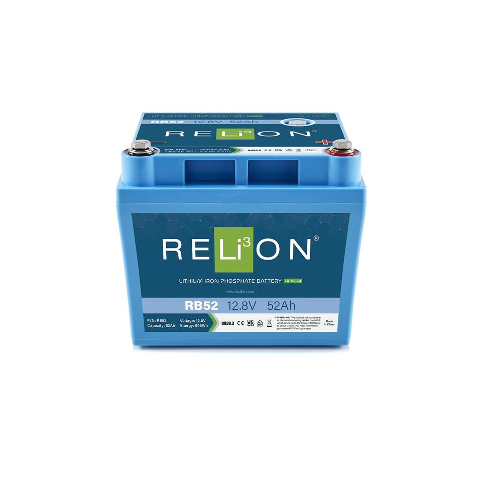 RELiON - RB52 - 12V 52Ah Lithium Deep Cycle Battery