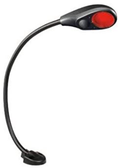 Hella Marine - 2JA 343 720-622 - LED CHART LAMP 9-31V WHITE/RED 316 S/S 400MM ARM - BLACK COVER