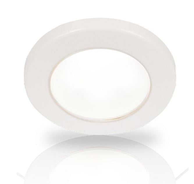 Hella Marine - 2JA 958 110-117 - LED DOWNLIGHT EUROLED 75 24V WHITE SCREW MOUNT - WHITE PLASTIC RIM BULK